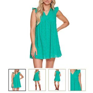 Andree by Unit Short Green Eyelet Dress